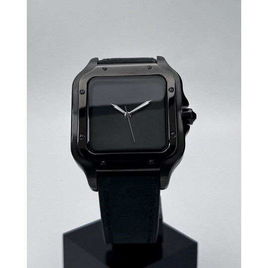 Custom Seiko Mod • Sterile Black Out Santos • 38mm